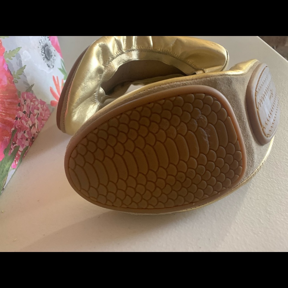 Yosi Samra foldable ballet flats in gold